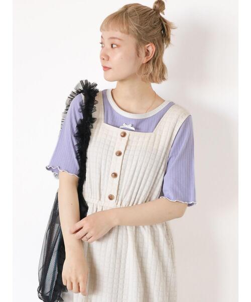 ehka sopo（エヘカソポ）の「前後2WAYぽこぽこジャンスカ（ワンピース・レディース・ブラック/グリーン/キナリ・F）」の13枚目の写真