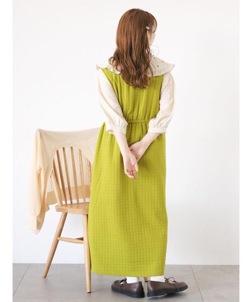 ehka sopo（エヘカソポ）の「前後2WAYぽこぽこジャンスカ（ワンピース・レディース・ブラック/グリーン/キナリ・F）」の11枚目の写真