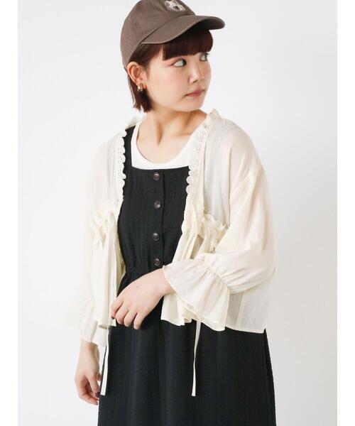 ehka sopo（エヘカソポ）の「前後2WAYぽこぽこジャンスカ（ワンピース・レディース・ブラック/グリーン/キナリ・F）」の5枚目の写真