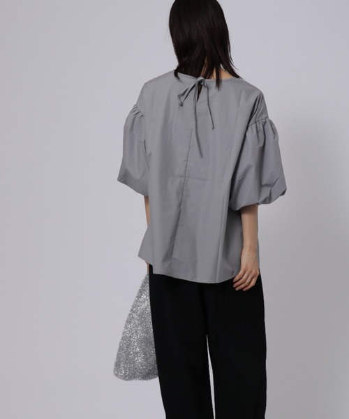 ketty cherie（ケティシェリー）の「袖ボリュームブラウス≪洗濯機で洗える≫（シャツ/ブラウス・レディース・グレー/ブラック・M）」の5枚目の写真