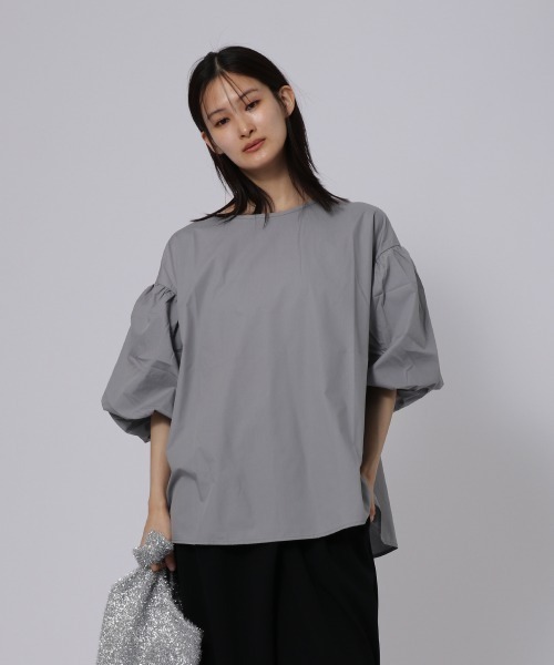 ketty cherie（ケティシェリー）の「袖ボリュームブラウス≪洗濯機で洗える≫（シャツ/ブラウス・レディース・グレー/ブラック・M）」の11枚目の写真