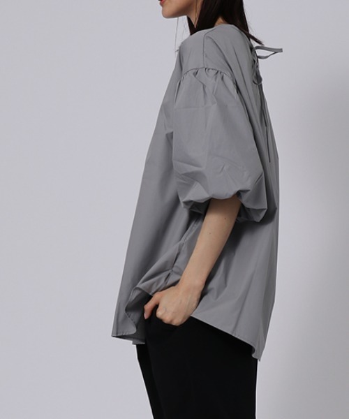 ketty cherie（ケティシェリー）の「袖ボリュームブラウス≪洗濯機で洗える≫（シャツ/ブラウス・レディース・グレー/ブラック・M）」の15枚目の写真