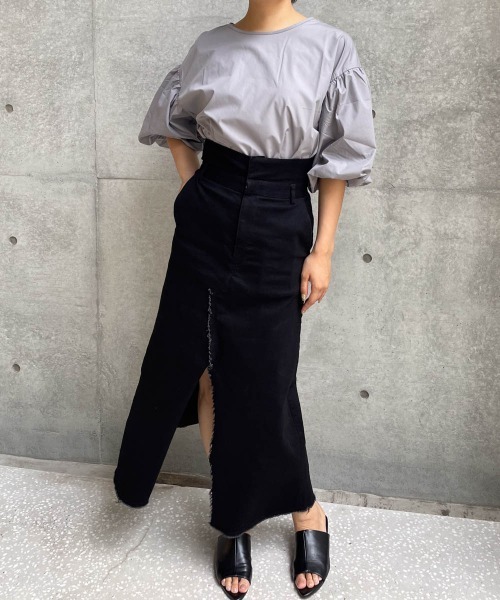 ketty cherie（ケティシェリー）の「袖ボリュームブラウス≪洗濯機で洗える≫（シャツ/ブラウス・レディース・グレー/ブラック・M）」の16枚目の写真