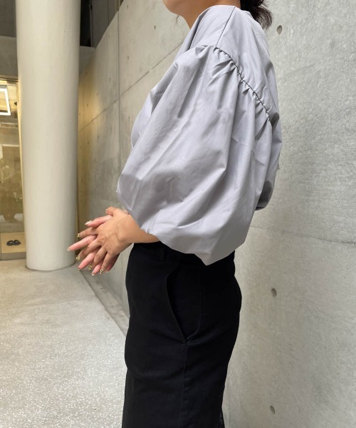 ketty cherie（ケティシェリー）の「袖ボリュームブラウス≪洗濯機で洗える≫（シャツ/ブラウス・レディース・グレー/ブラック・M）」の20枚目の写真