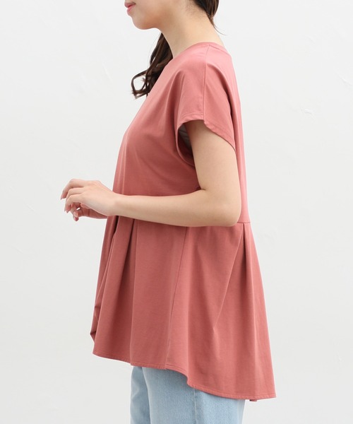 Honeys(ハニーズ)の「ペプラムトップス(Tシャツ/カットソー・レディース・オレンジ系その他/アイボリー/ブルーグリーン/ブラック/ブルー/ブラウン・LL/L/M/S)」の16枚目の写真