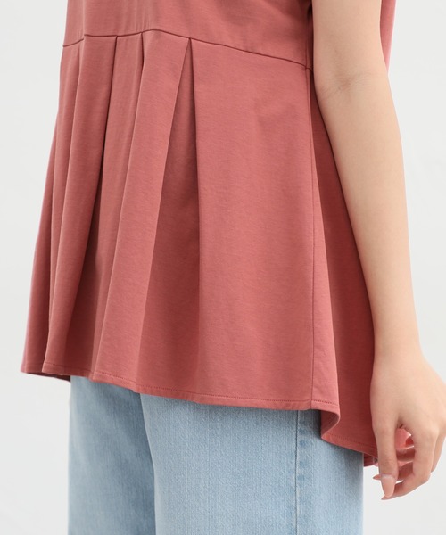 Honeys(ハニーズ)の「ペプラムトップス(Tシャツ/カットソー・レディース・オレンジ系その他/アイボリー/ブルーグリーン/ブラック/ブルー/ブラウン・LL/L/M/S)」の13枚目の写真