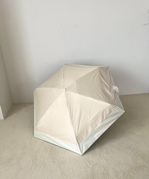 Me%（ミィパーセント）の「【晴雨兼用傘】ハイショクカラーミニカサ 995326（折りたたみ傘・レディース・ブラック/ブラウン/アイボリー/グレー/ピンク・FREE）」の22枚目の写真