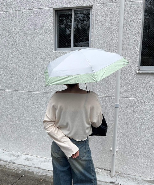 Me%（ミィパーセント）の「【晴雨兼用傘】ハイショクカラーミニカサ 995326（折りたたみ傘・レディース・ブラック/ブラウン/アイボリー/グレー/ピンク・FREE）」の14枚目の写真