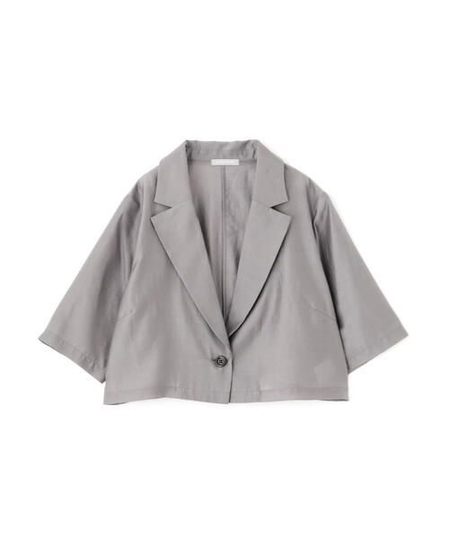 JILL by JILL STUART(ジルバイジルスチュアート)の「◇シアーテーラードジャケット(ブルゾン・レディース・グレー/ホワイト系その他/ベージュ・MEDIUM/SMALL)」の18枚目の写真