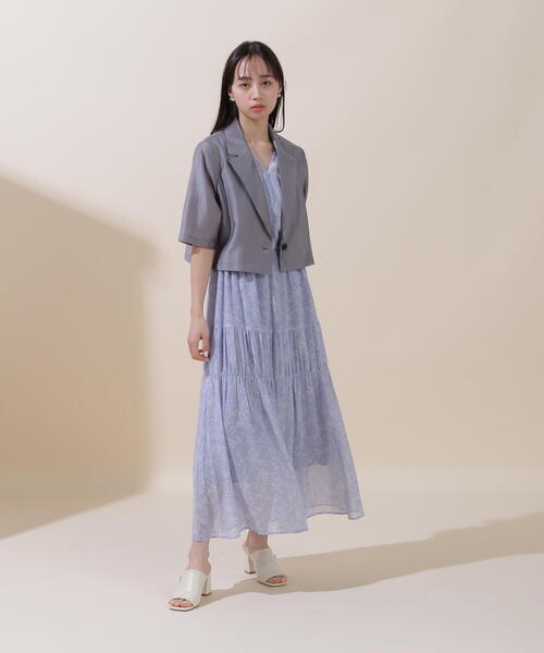 JILL by JILL STUART(ジルバイジルスチュアート)の「◇シアーテーラードジャケット(ブルゾン・レディース・グレー/ホワイト系その他/ベージュ・MEDIUM/SMALL)」の20枚目の写真