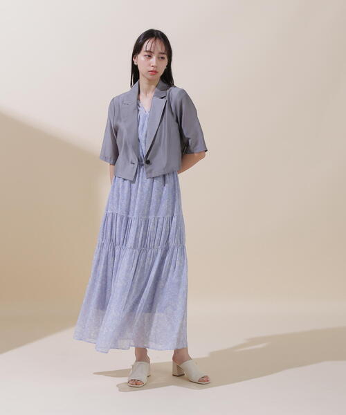 JILL by JILL STUART(ジルバイジルスチュアート)の「◇シアーテーラードジャケット(ブルゾン・レディース・グレー/ホワイト系その他/ベージュ・MEDIUM/SMALL)」の21枚目の写真