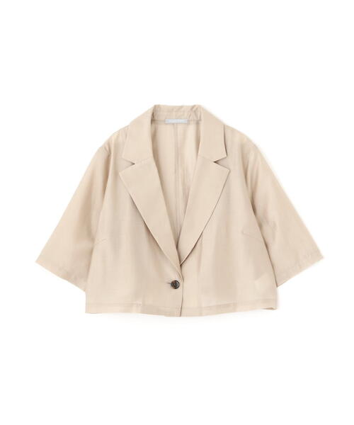JILL by JILL STUART(ジルバイジルスチュアート)の「◇シアーテーラードジャケット(ブルゾン・レディース・グレー/ホワイト系その他/ベージュ・MEDIUM/SMALL)」の12枚目の写真