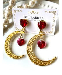 【MUURABBTI】月とハートの魔女っ子ピアス(MA)