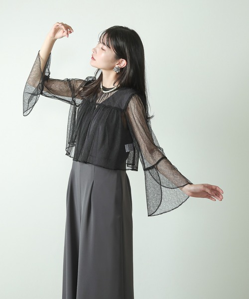 Kana(カナ)の「3way レース ショートボレロ ノースリーブ パンツドレス オールインワン パーティー 結婚式 お呼ばれ オケージョン(パンツドレス・レディース・ベージュ系その他2/ブラック/ベージュ/モカ/グレー・M)」の3枚目の写真