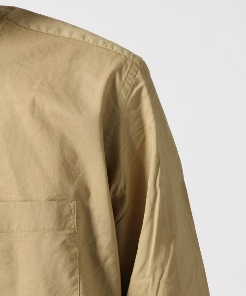 RAGEBLUE（レイジブルー）の「＜トレンドのロング丈＞60/プルオーバーバンドカラーロングシャツ/569177（シャツ/ブラウス・メンズ・ホワイト/キャメル/その他・MEDIUM/LARGE）」の7枚目の写真