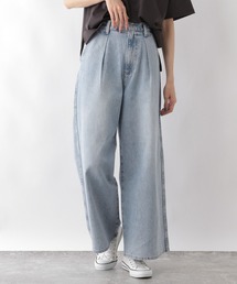 GLOBAL WORK | GOODデニムタックワイドパンツ/115332(デニムパンツ)