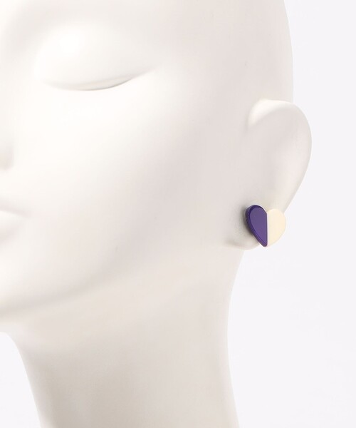 Apres Ski（アプレスキー）の「APRES SKI LENORA ハートモチーフピアス（ピアス（両耳用）・レディース・ダークパープル/ブルー系その他2・FREE）」の5枚目の写真