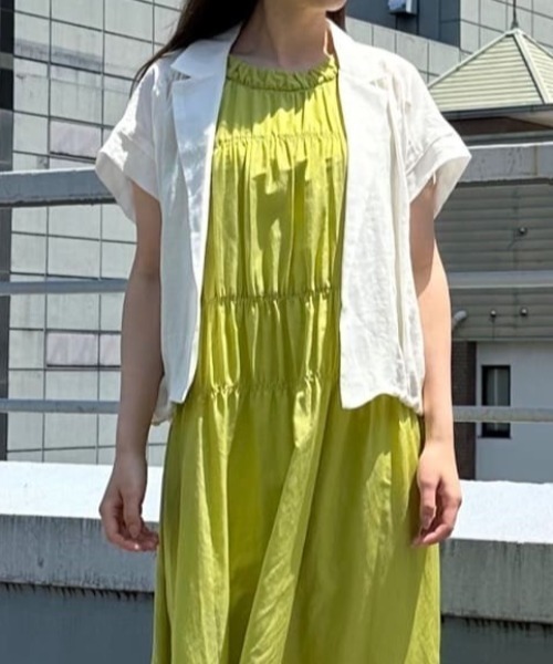 LOVELESS(ラブレス)の「ペーパーリネンブラウス(シャツ/ブラウス・レディース・オフホワイト/ブラック/ブラウン系その他5・M)」の4枚目の写真