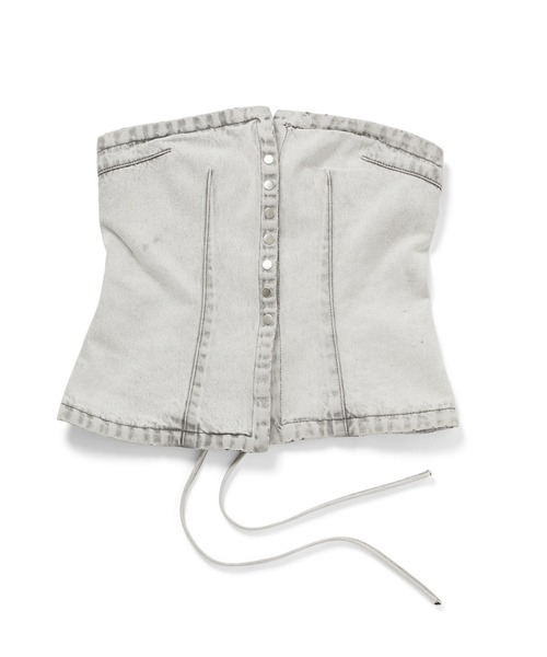 ADAM ET ROPE'（アダムエロペ）の「【環境配慮・セットアップ対応】デニムビスチェ（その他トップス・レディース・ブラック系その他3/ブルー系その他6・FREE）」の4枚目の写真