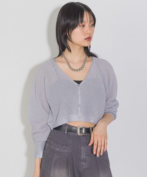 PAGEBOY（ページボーイ）の「ハクグラデシアーVネックカーディガン（カーディガン/ボレロ・レディース・ブラック/ブルーグレー/ホワイト/グリーン系その他6・FREE）」の16枚目の写真