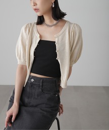 FREE'S MART | ◇ラメパフスリーブニットカーディガン(カーディガン/ボレロ)