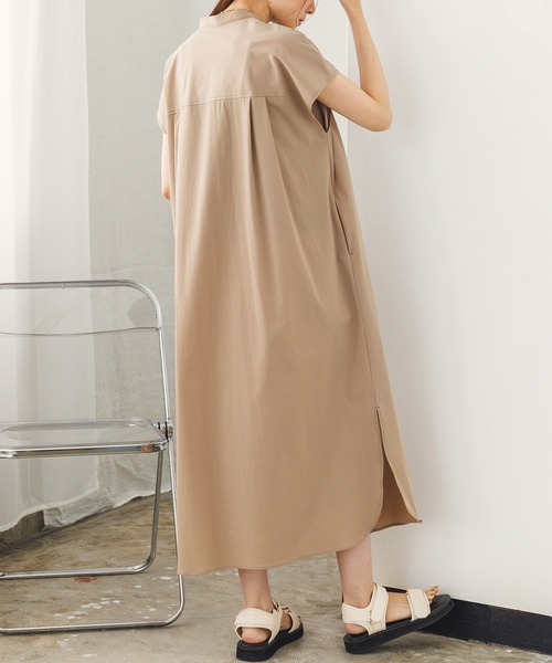 hunch（ハンチ）の「接触冷感シャツワンピース（シャツワンピース・レディース・ブラック/ベージュ・FREE）」の5枚目の写真