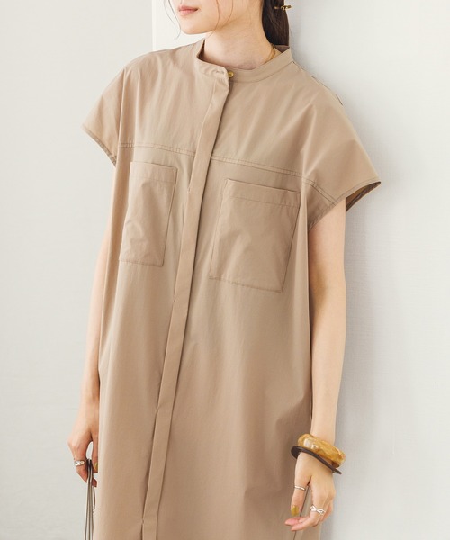 hunch（ハンチ）の「接触冷感シャツワンピース（シャツワンピース・レディース・ブラック/ベージュ・FREE）」の9枚目の写真