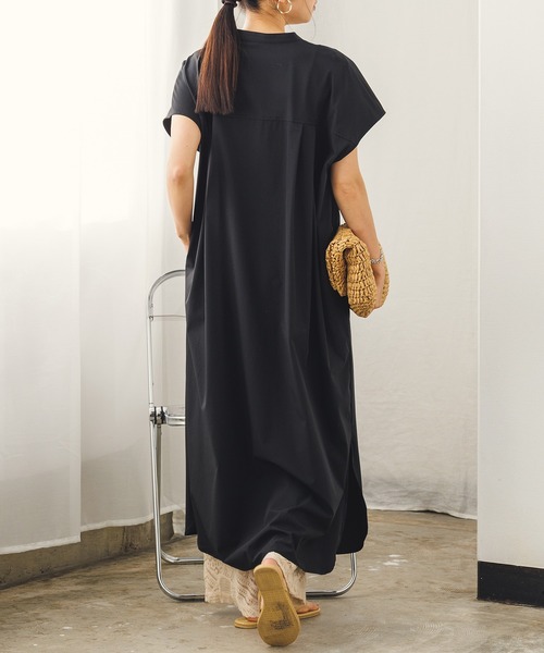 hunch（ハンチ）の「接触冷感シャツワンピース（シャツワンピース・レディース・ブラック/ベージュ・FREE）」の22枚目の写真