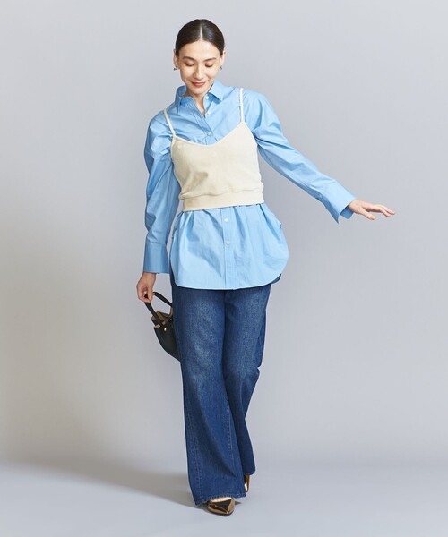 BEAUTY&YOUTH UNITED ARROWS（ビューティーアンドユースユナイテッドアローズ）の「【WEB限定】デニムフレアパンツ -ウォッシャブル-（デニムパンツ・レディース・コバルトブルー/オフホワイト/ネイビー・S/M/L/XS）」の12枚目の写真