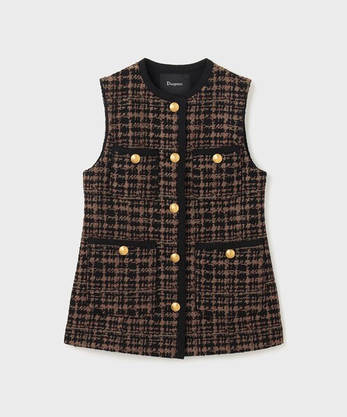 GRACE CONTINENTAL（グレースコンチネンタル）の「チドリツイードベスト（ベスト・レディース・マルチ・36/38）」の4枚目の写真