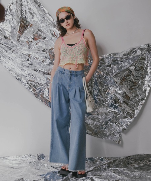 Solace(ソレイス)の「タックワイドデニムパンツ(デニムパンツ・レディース・ブルー・SMALL/MEDIUM)」の18枚目の写真