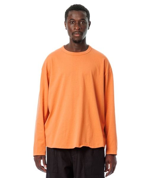 【セール】American Cotton Round L-S Tee / アメリカンコットン後染め裾ラウンド長袖Tシャツ（Tシャツ/カットソー）｜Sandinista（サンディニスタ） 6,600円