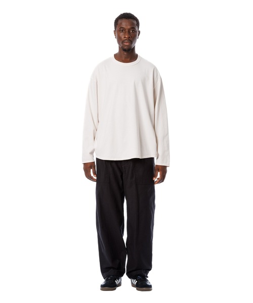 Sandinista（サンディニスタ）の「American Cotton Round L-S Tee / アメリカンコットン後染め裾ラウンド長袖Tシャツ（Tシャツ/カットソー・メンズ・ブラック/ダークオレンジ/ナチュラル/ベージュ系その他・LARGE/MEDIUM/SMALL）」の13枚目の写真