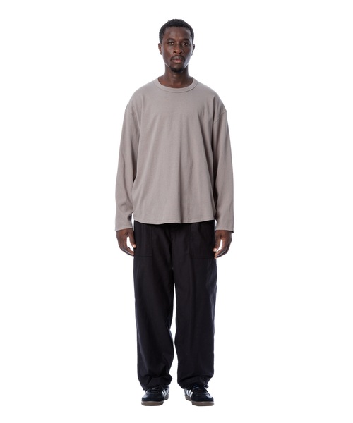 Sandinista（サンディニスタ）の「American Cotton Round L-S Tee / アメリカンコットン後染め裾ラウンド長袖Tシャツ（Tシャツ/カットソー・メンズ・ブラック/ダークオレンジ/ナチュラル/ベージュ系その他・LARGE/MEDIUM/SMALL）」の15枚目の写真