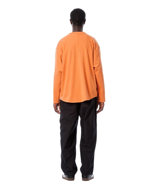 Sandinista（サンディニスタ）の「American Cotton Round L-S Tee / アメリカンコットン後染め裾ラウンド長袖Tシャツ（Tシャツ/カットソー・メンズ・ブラック/ダークオレンジ/ナチュラル/ベージュ系その他・LARGE/MEDIUM/SMALL）」の18枚目の写真