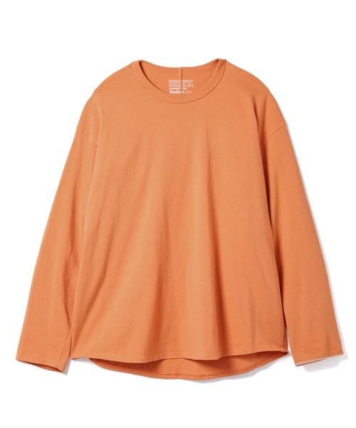 Sandinista（サンディニスタ）の「American Cotton Round L-S Tee / アメリカンコットン後染め裾ラウンド長袖Tシャツ（Tシャツ/カットソー・メンズ・ブラック/ダークオレンジ/ナチュラル/ベージュ系その他・LARGE/MEDIUM/SMALL）」の21枚目の写真