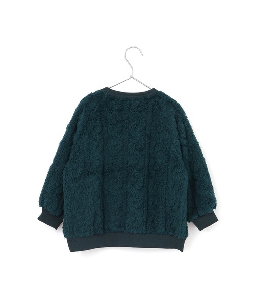 MAKE YOUR DAY（メイクユアデイ）の「模様入り両面ボアプルオーバー■80～140cm（スウェット・キッズ・チャコールグレー/ダークグリーン/アイボリー・80/90/100/110/120/130/140）」の14枚目の写真