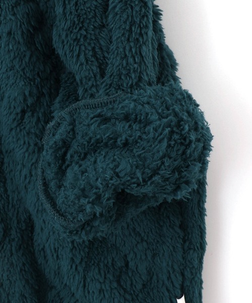 MAKE YOUR DAY（メイクユアデイ）の「模様入り両面ボアプルオーバー■80～140cm（スウェット・キッズ・チャコールグレー/ダークグリーン/アイボリー・80/90/100/110/120/130/140）」の17枚目の写真