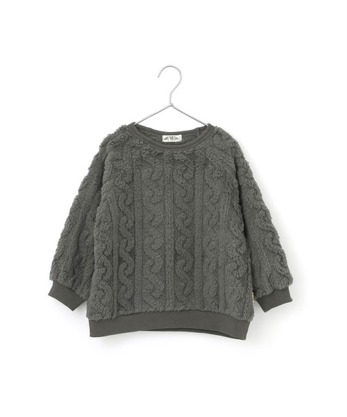 MAKE YOUR DAY（メイクユアデイ）の「模様入り両面ボアプルオーバー■80～140cm（スウェット・キッズ・チャコールグレー/ダークグリーン/アイボリー・80/90/100/110/120/130/140）」の10枚目の写真