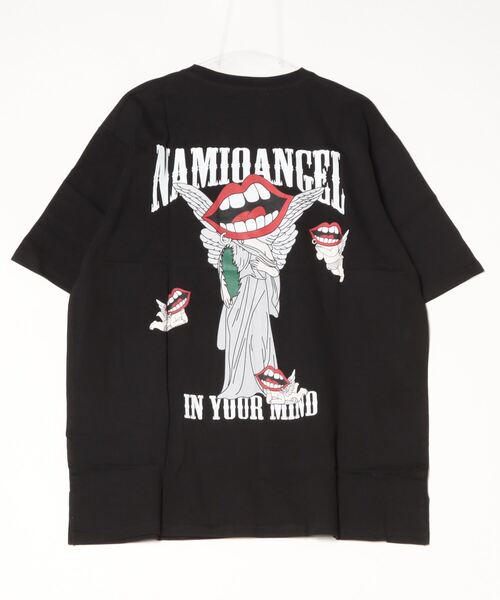 RE730(アールイーセブンサーティー)の「【RE730】 エンジェルになったなみおくんプリント 半袖Tシャツ(Tシャツ/カットソー・メンズ・ブラック/オフホワイト・X-LARGE/LARGE/MEDIUM)」の3枚目の写真