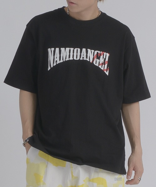 RE730(アールイーセブンサーティー)の「【RE730】 エンジェルになったなみおくんプリント 半袖Tシャツ(Tシャツ/カットソー・メンズ・ブラック/オフホワイト・X-LARGE/LARGE/MEDIUM)」の5枚目の写真