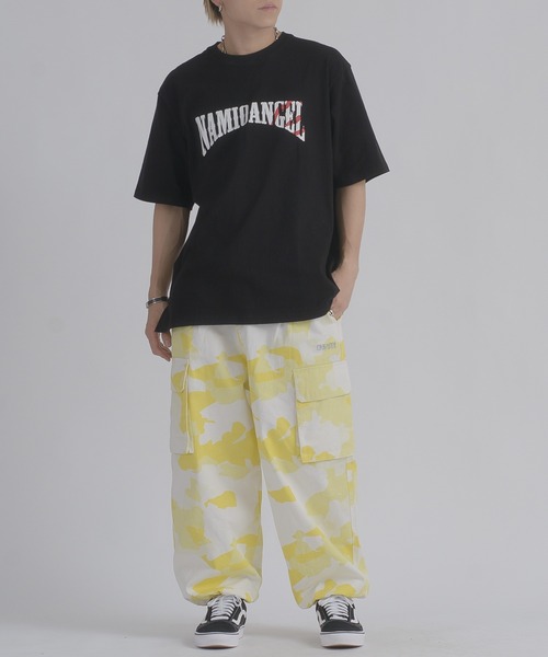 RE730(アールイーセブンサーティー)の「【RE730】 エンジェルになったなみおくんプリント 半袖Tシャツ(Tシャツ/カットソー・メンズ・ブラック/オフホワイト・X-LARGE/LARGE/MEDIUM)」の6枚目の写真