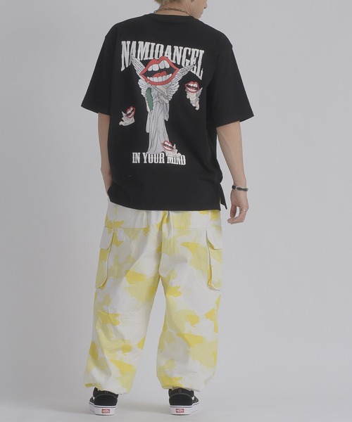 RE730(アールイーセブンサーティー)の「【RE730】 エンジェルになったなみおくんプリント 半袖Tシャツ(Tシャツ/カットソー・メンズ・ブラック/オフホワイト・X-LARGE/LARGE/MEDIUM)」の17枚目の写真