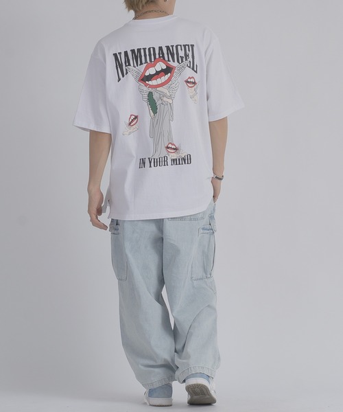 RE730(アールイーセブンサーティー)の「【RE730】 エンジェルになったなみおくんプリント 半袖Tシャツ(Tシャツ/カットソー・メンズ・ブラック/オフホワイト・X-LARGE/LARGE/MEDIUM)」の11枚目の写真