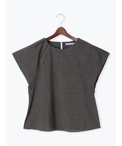 Te chichi TERRASSE（テチチテラス）の「【セットアップ可】麻調タックブラウス（シャツ/ブラウス・レディース・ベージュ/ブラック/チャコールグレー・F）」の14枚目の写真