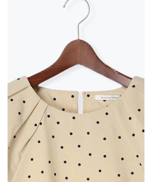 Te chichi TERRASSE（テチチテラス）の「【セットアップ可】麻調タックブラウス（シャツ/ブラウス・レディース・ベージュ/ブラック/チャコールグレー・F）」の17枚目の写真