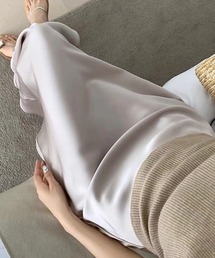 【LOWO】Aラインロングスカート【洗える】