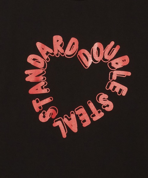 DOUBLE STEAL(ダブルスティール)の「ハートロゴ 長袖Tシャツ(Tシャツ/カットソー・メンズ・ブラック/ホワイト・LARGE/MEDIUM/X-LARGE)」の5枚目の写真