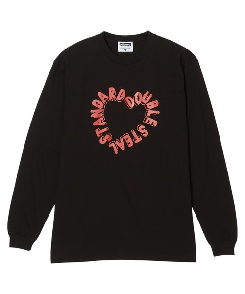 DOUBLE STEAL(ダブルスティール)の「ハートロゴ 長袖Tシャツ(Tシャツ/カットソー・メンズ・ブラック/ホワイト・LARGE/MEDIUM/X-LARGE)」の6枚目の写真