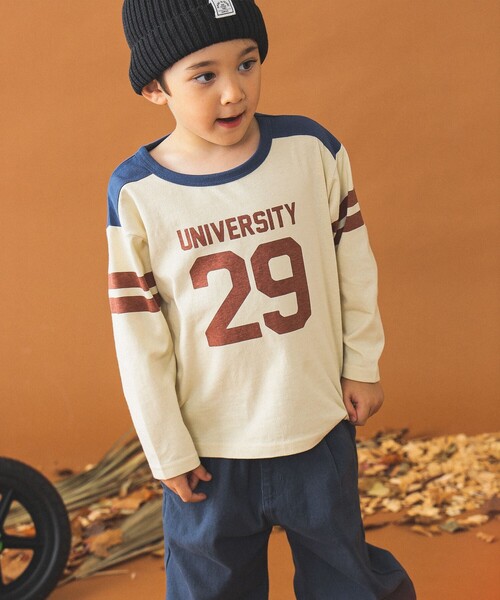 B:MING by BEAMS（ビーミングバイビームス）の「フットボール Tシャツ （100～140cm)（Tシャツ/カットソー・キッズ・ベージュ/ブルー系その他2・100/110/120/130/140）」の16枚目の写真